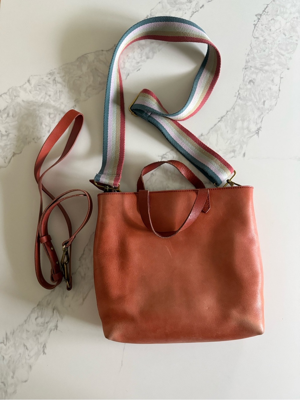 Madewell zip top transport top with extra strap